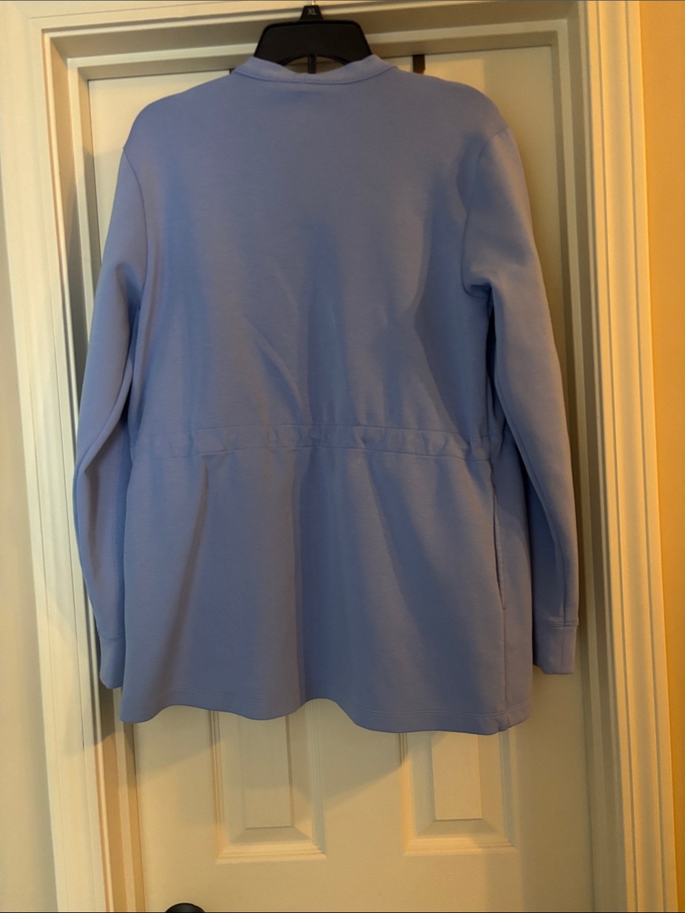 Tek gear Sky Blue Open Front Drawstring Cardigan Womens Large with pockets - Picture 4 of 6